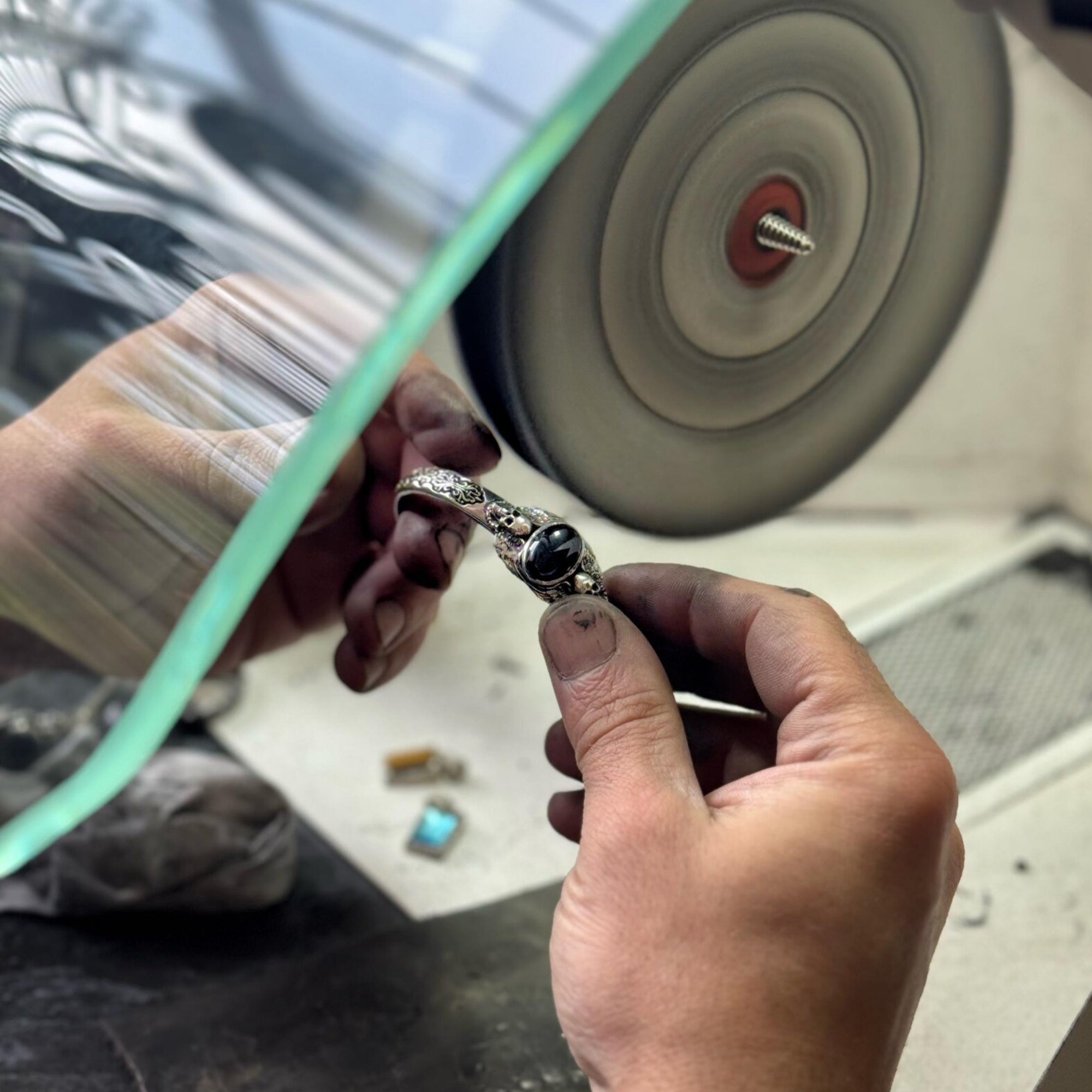 Turquoise Stone Silver Bracelet