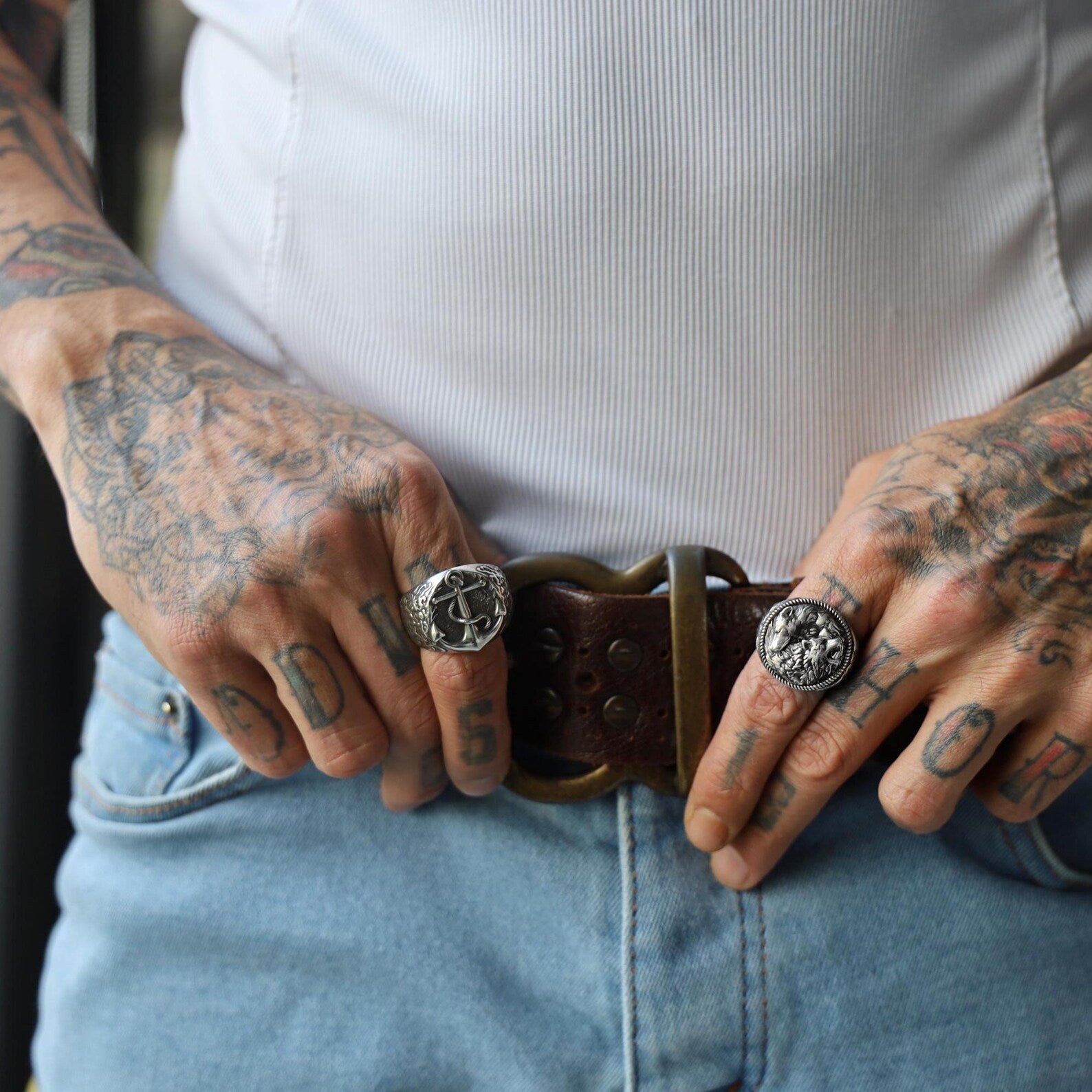 From the side, the thick band and meticulously carved anchor detail of this silver nautical ring highlight the skillful craftsmanship behind every curve and line. Hand-forged from high-quality sterling silver, this ring is built to last and designed to inspire—perfect for men who cherish unique, story-driven jewelry that’s as durable as it is beautiful.