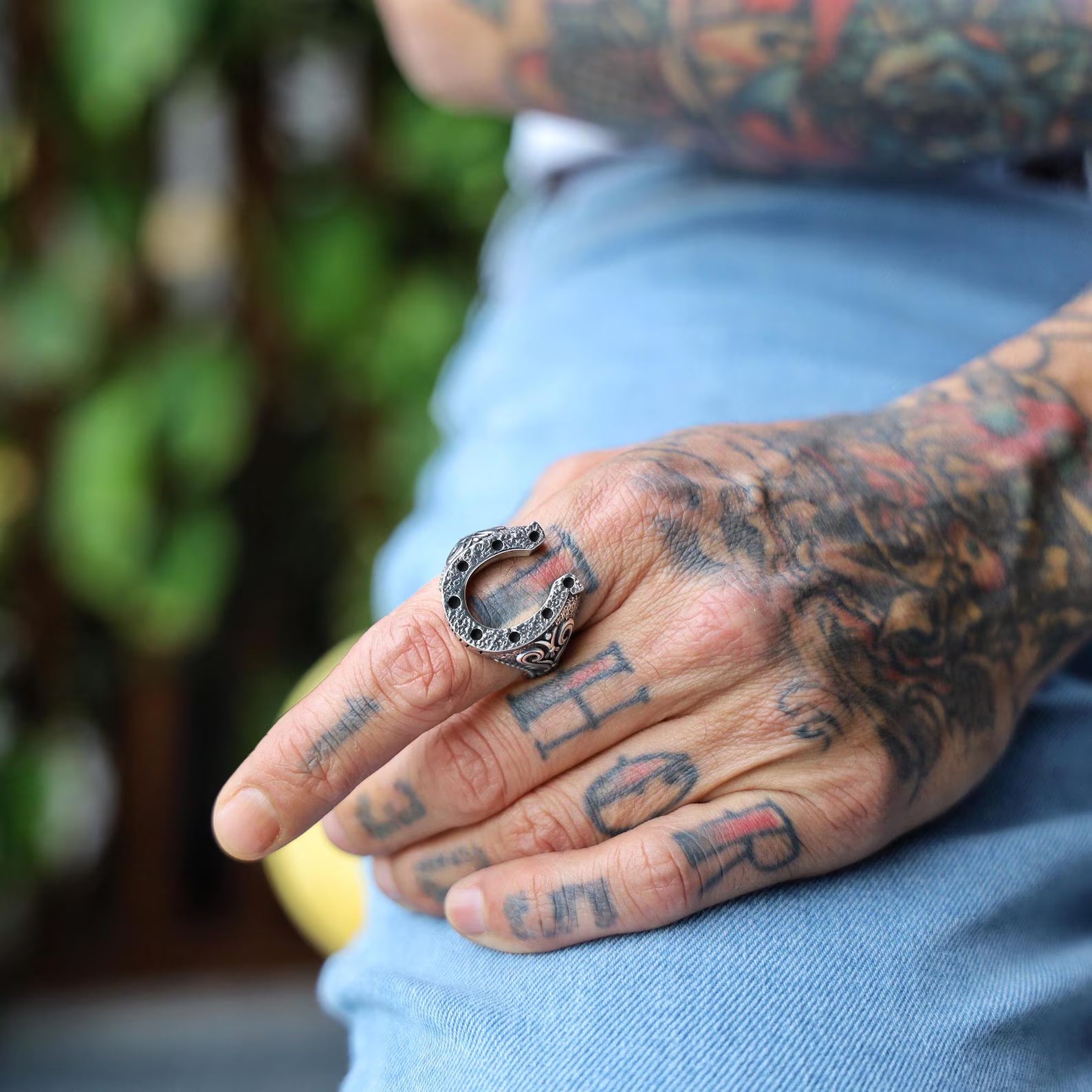 This handcrafted sterling silver horseshoe ring is a bold expression of masculine style and timeless symbolism. Designed for men who value heritage, luck, and artisan craftsmanship, this unique piece features a carefully sculpted horseshoe motif — a traditional emblem of protection and fortune. With its solid build and polished silver finish, this ring adds character to everyday outfits and serves as a meaningful gift for birthdays, anniversaries, or special milestones.