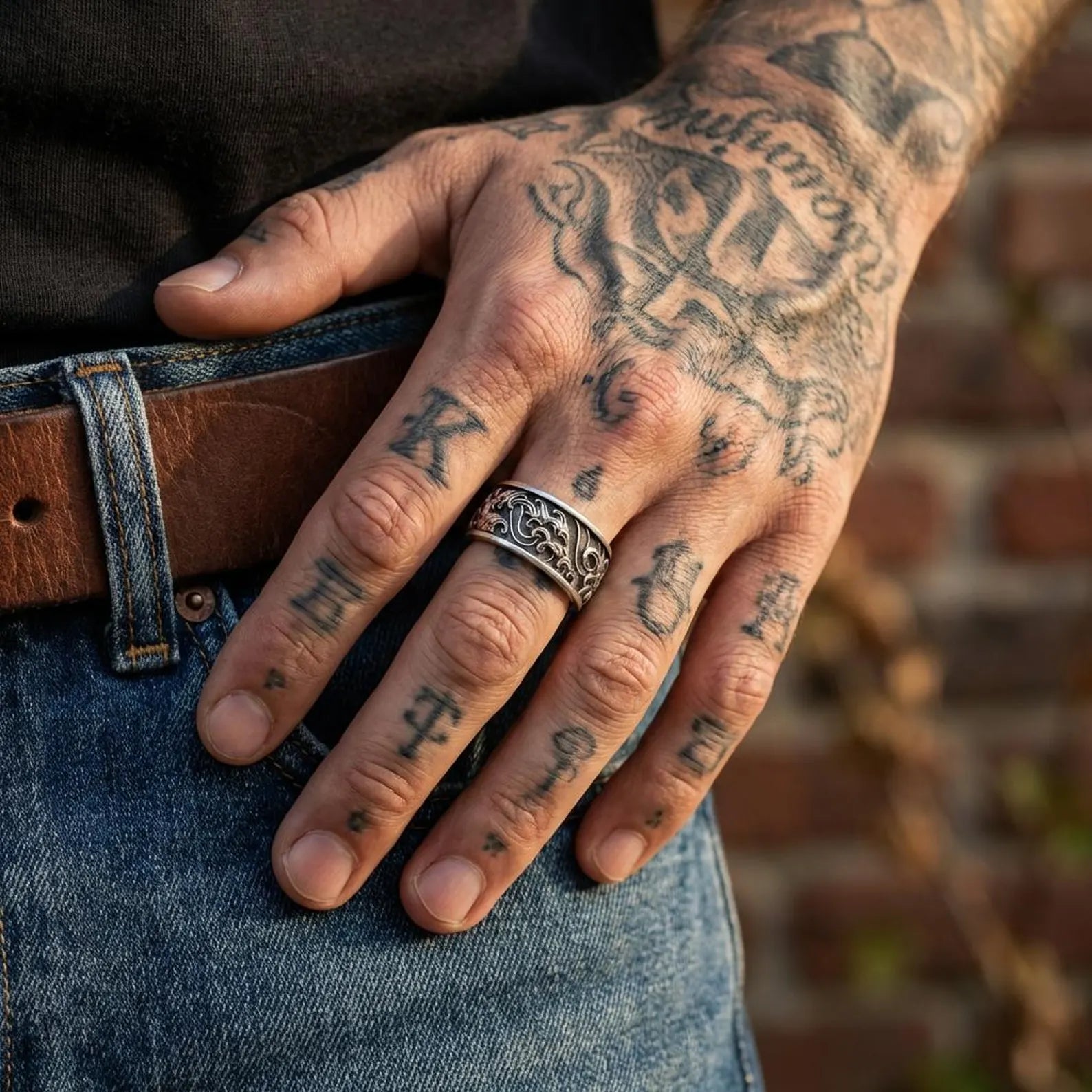 Handmade sterling silver ocean wave ring for men inspired by the sea, nautical band ring with bold maritime style