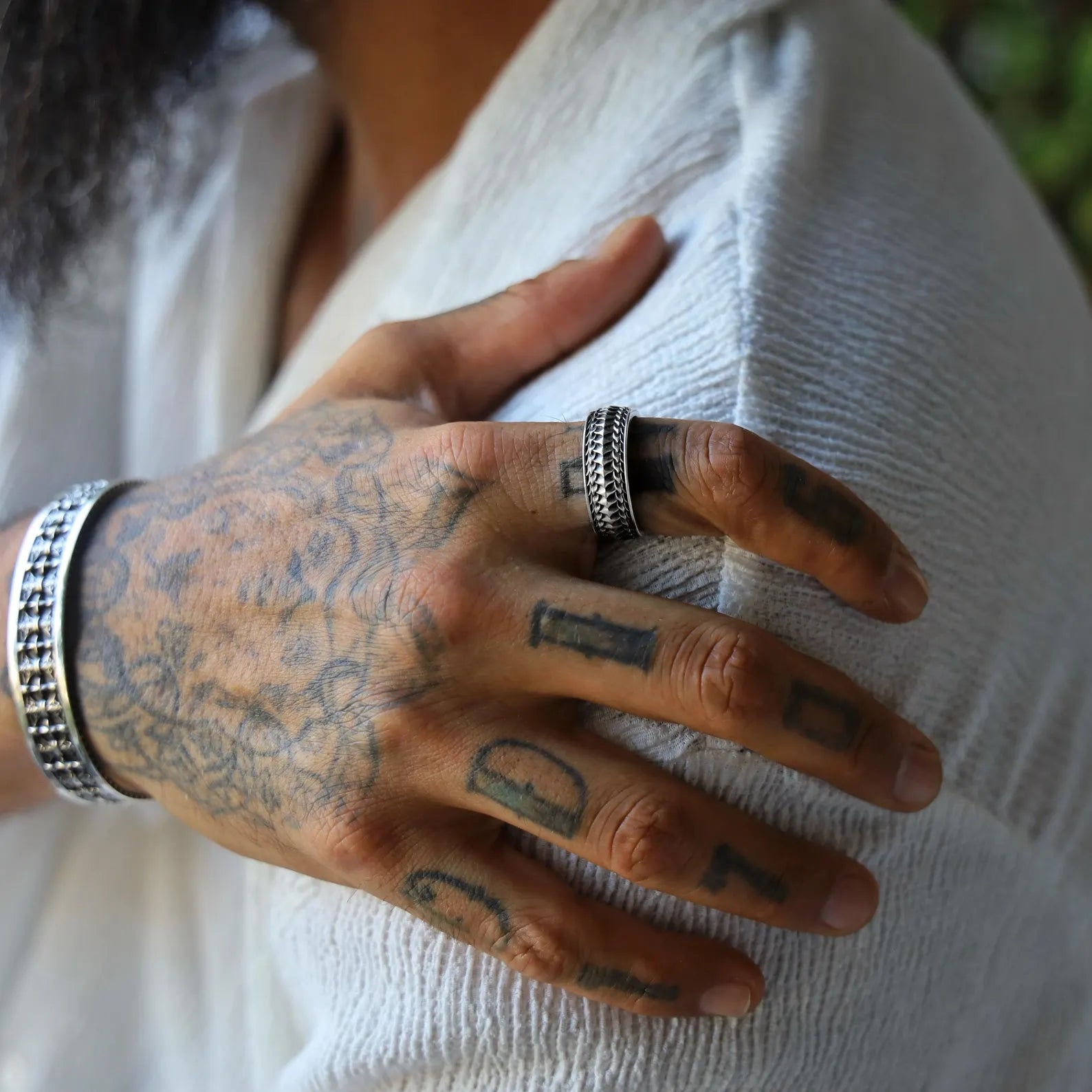 Unisex yet masculine, this textured gothic band ring in sterling silver is a handcrafted symbol of strength and individuality. Perfect for weddings, anniversaries, or Labor Day gifts. Designed to rank well in Google searches and engage audiences on Pinterest and Instagram.