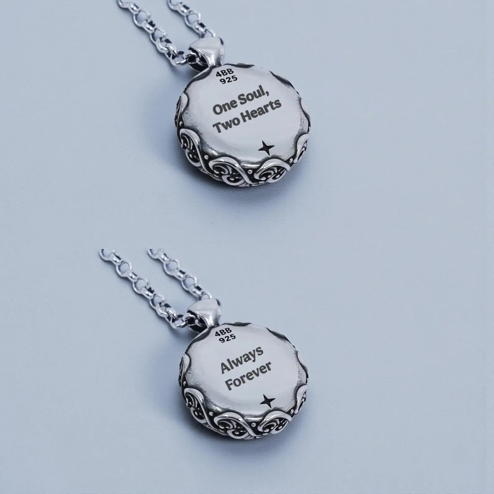 Artisan-made sterling silver turquoise pendant necklace for men combining classic baroque aesthetics with modern masculine style, showcasing a large round natural turquoise gemstone held in a hand-polished oxidized silver frame; ideal for everyday wear or as a meaningful gift symbolizing protection, inner strength, and emotional harmony.