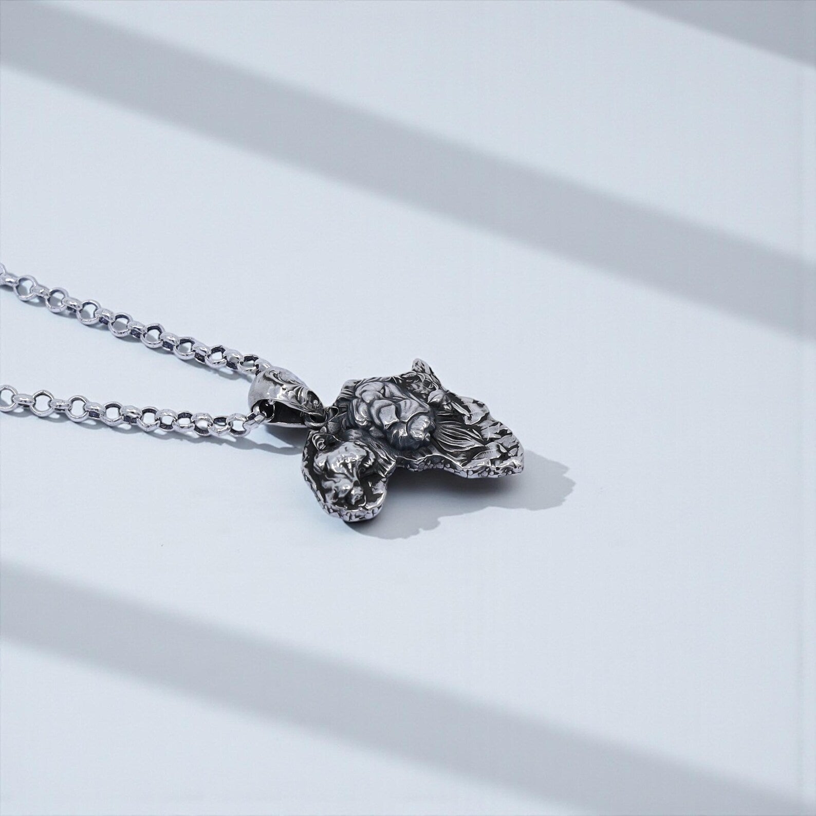 African Lion Pendant Necklace