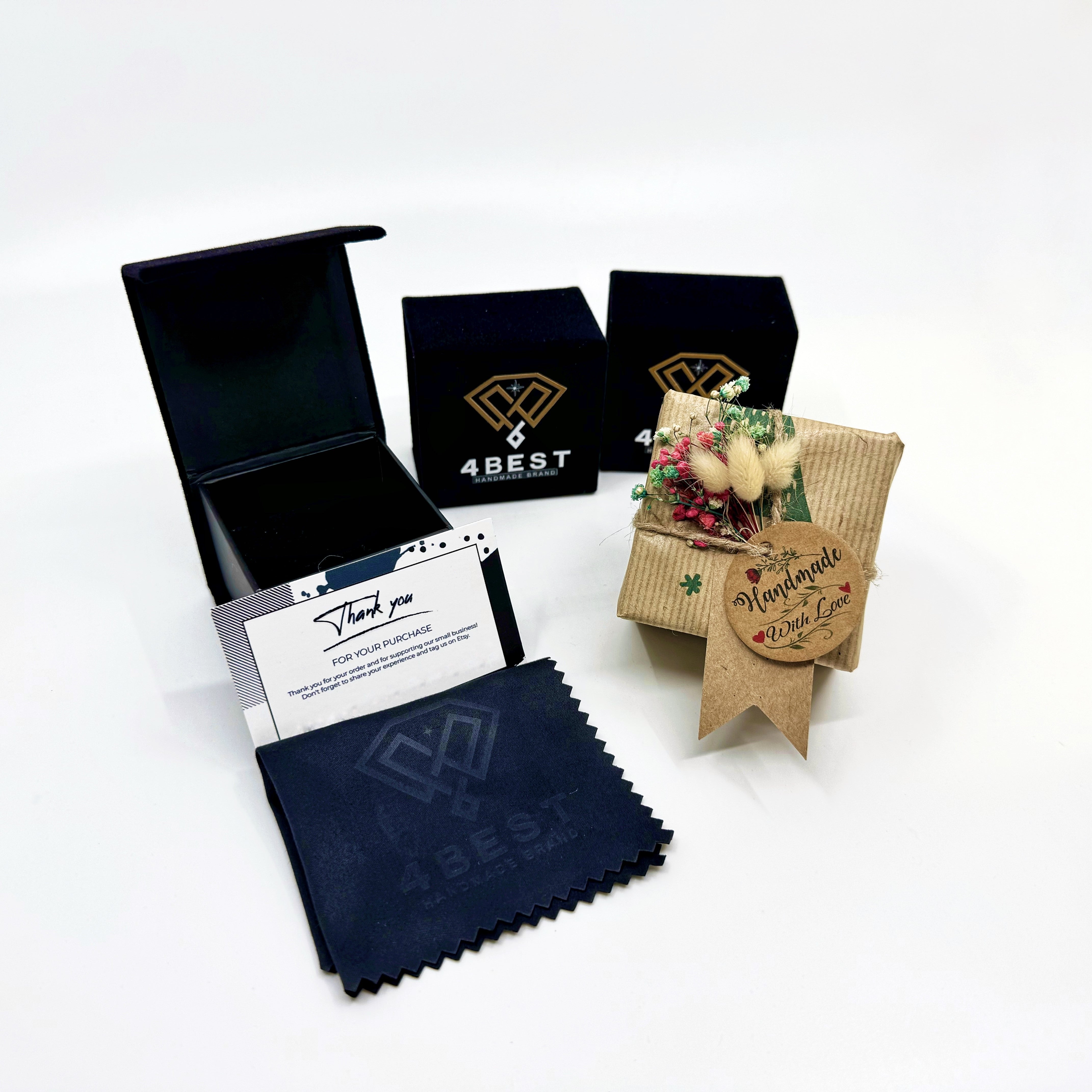 All of our products are carefully prepared and delivered in luxurious velvet boxes, complete with a cleaning cloth and securely packaged in shock-resistant shipping bags. Every detail is thoughtfully designed to ensure your item arrives in perfect condition and with a touch of elegance. If you wish, you can add our special gift packaging option to your order, transforming your purchase into an unforgettable experience and delighting your loved ones with a truly special presentation.