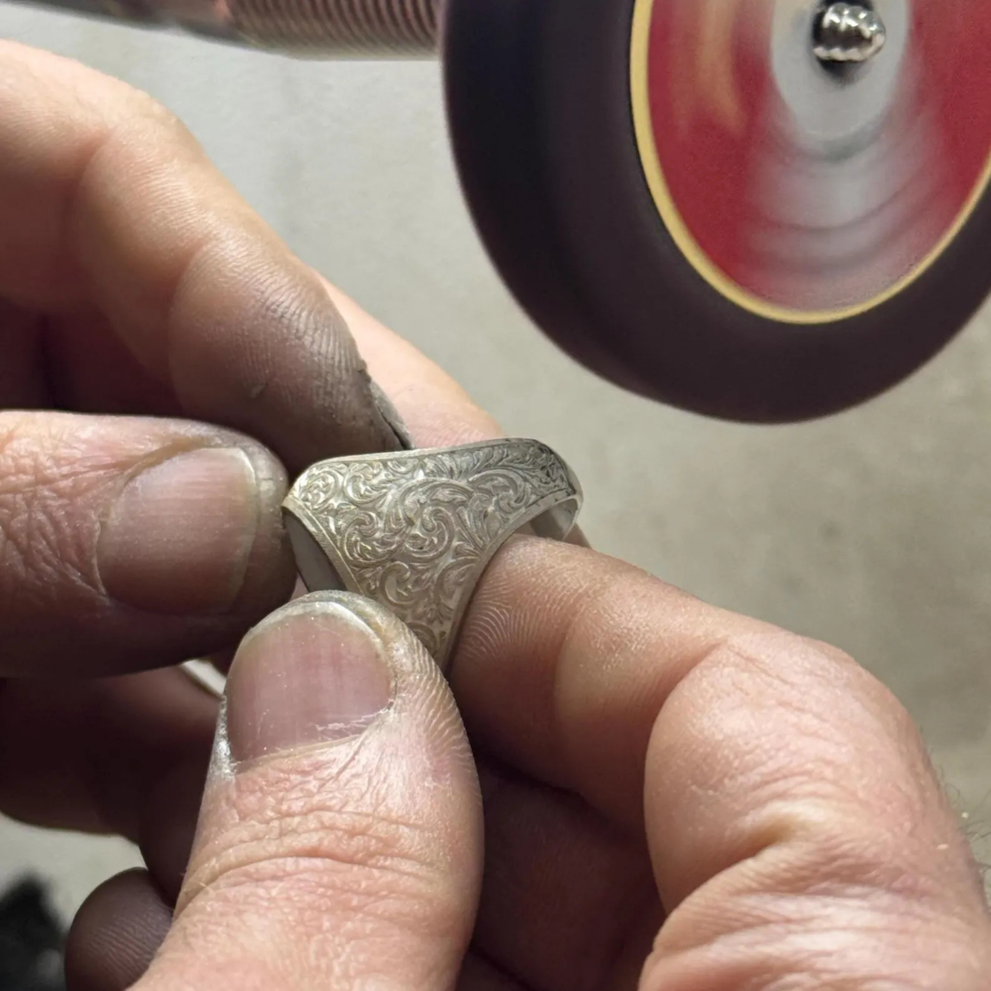 Vintage Baroque Black Onyx Ring