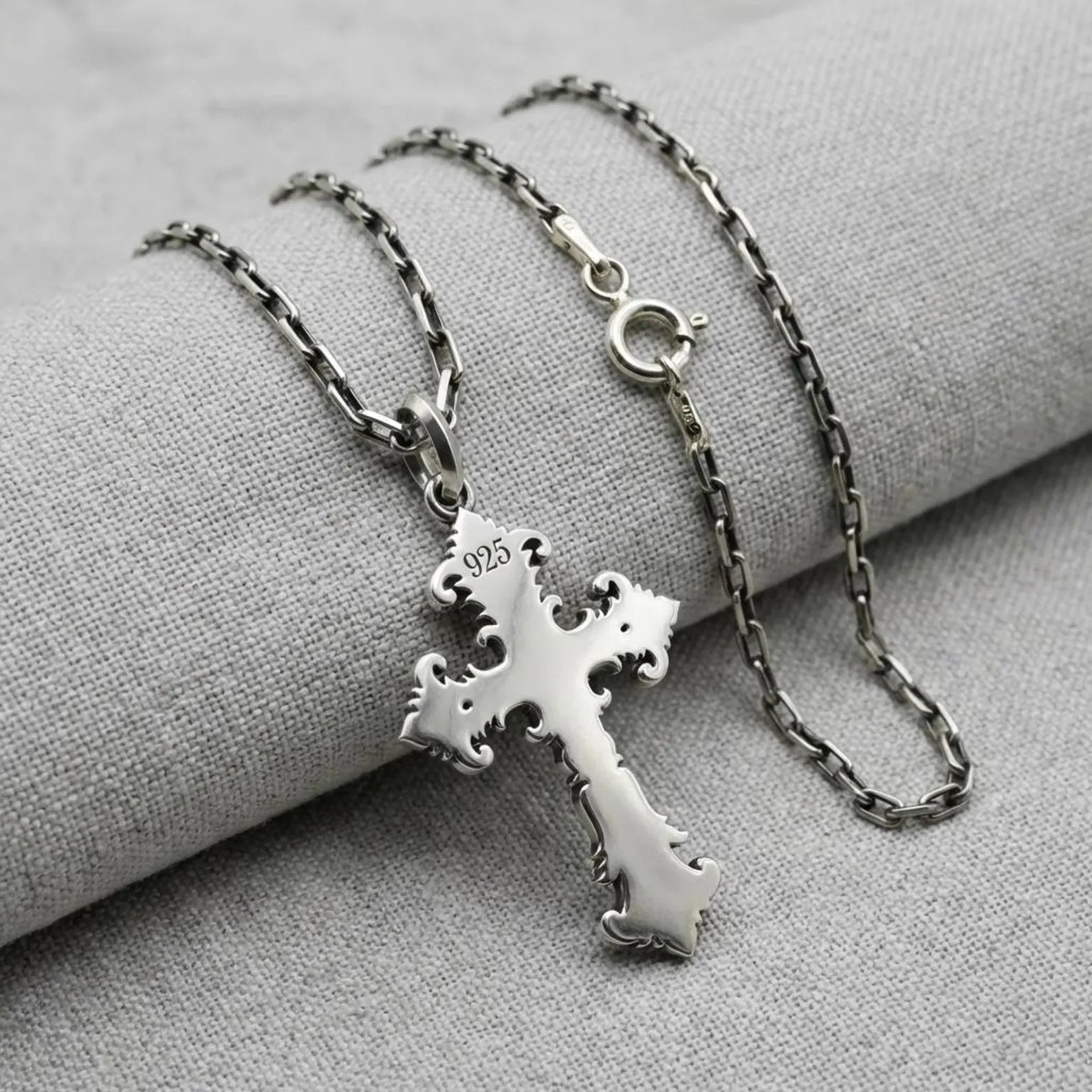 premium quality sterling silver medieval cross necklace handcrafted christian symbolic pendant for everyday wear
