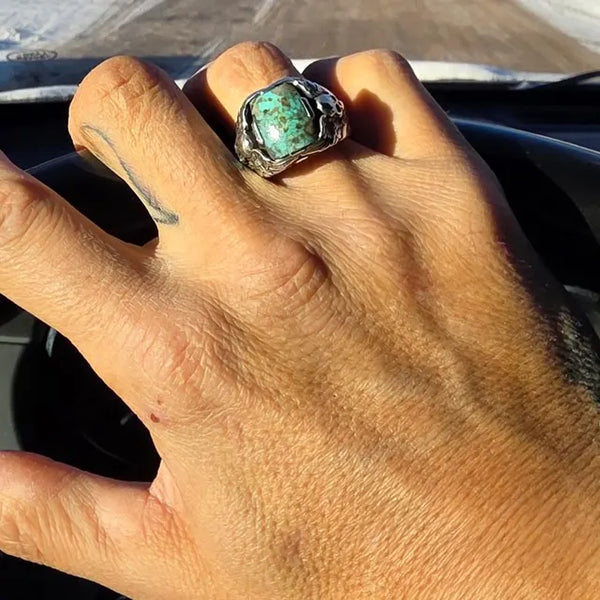 Customer Review for Gothic Skull Ring with Turquoise Gemstone