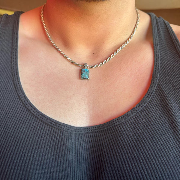 Customer Review for Silver Turquoise Pendant Necklace