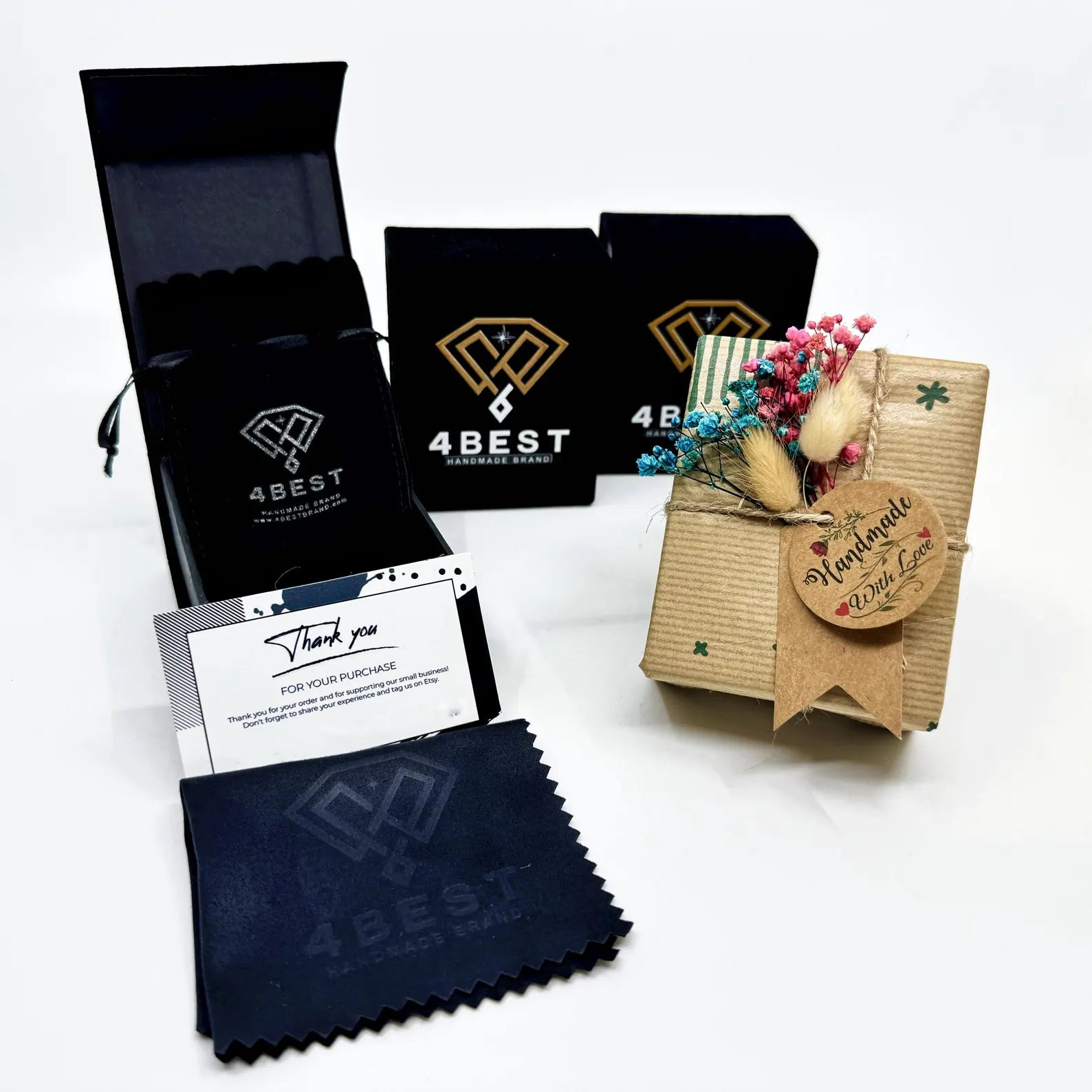 All of our products are carefully prepared and delivered in luxurious velvet boxes, complete with a cleaning cloth and securely packaged in shock-resistant shipping bags. Every detail is thoughtfully designed to ensure your item arrives in perfect condition and with a touch of elegance. If you wish, you can add our special gift packaging option to your order, transforming your purchase into an unforgettable experience and delighting your loved ones with a truly special presentation.