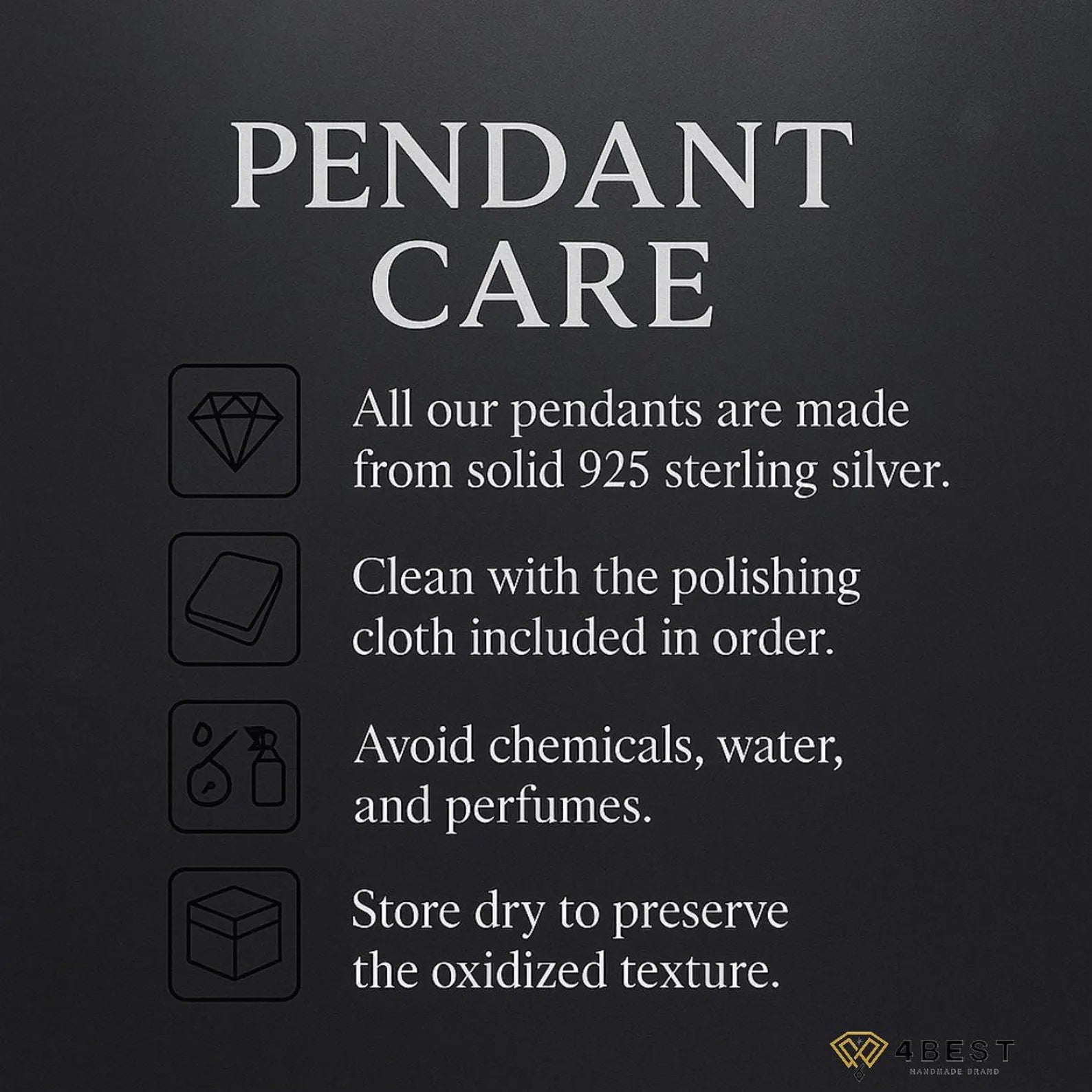 Avoid contact with harsh chemicals such as perfume, lotion, bleach, or cleaning agents.

