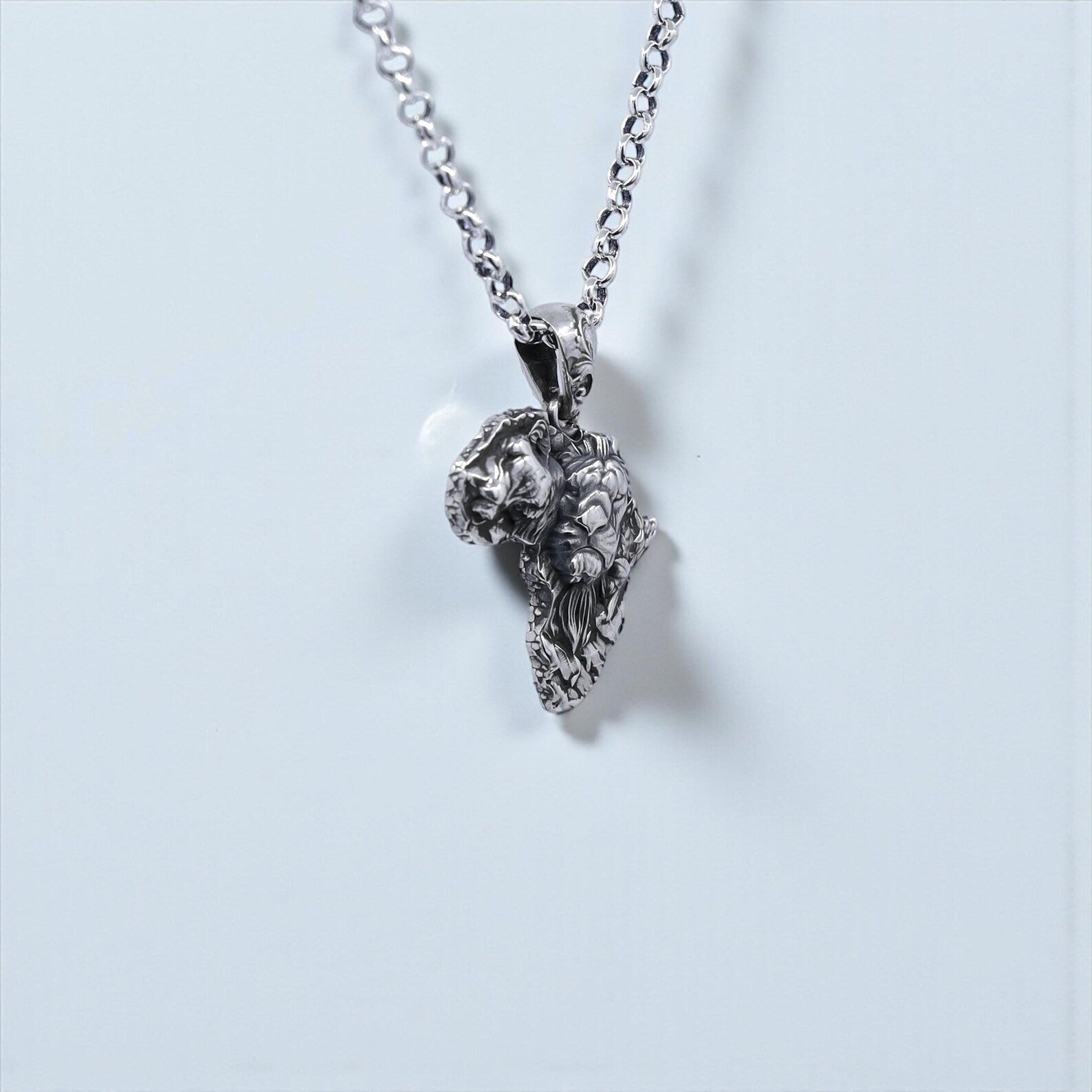 African Lion Pendant Necklace