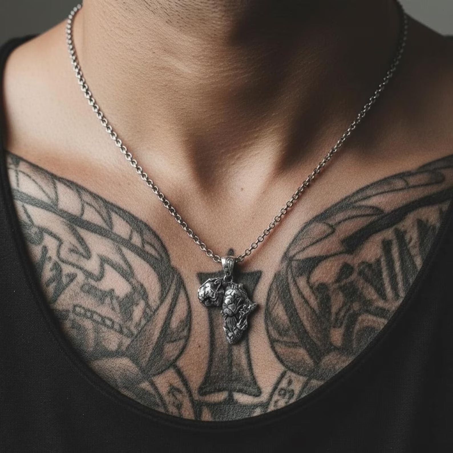 African Lion Pendant Necklace